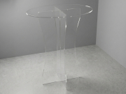 tavolino in plexiglass trasparente
